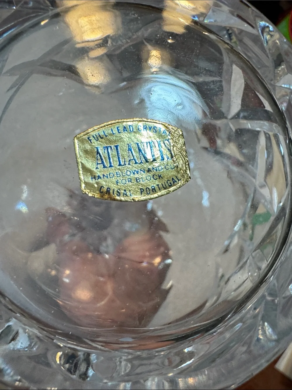 Vintage Atlantis Full Lead Crystal Glass Decanter with Stopper